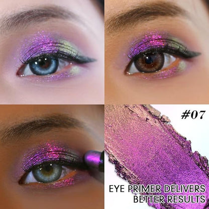 CHARMACY New Chameleon Long Stay Eyeshadow Stick, Multi-Use Cream Stick, High Pigmented, Smudge-Proof & Glide-On Smoothness for Metallic Shimmer Eye Looks, Built-in Smudger #07