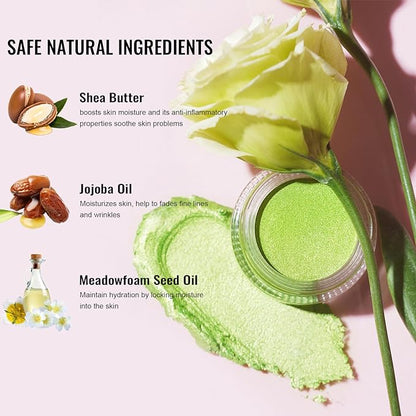 Oulac Light Pearl Cream Eyeshadow also for Highlighter Shimmer Eye Shadow Waterproof&Long Lasting with Moisturizing Formula Blendable Shimmer Eye Make-up,Vegan & Cruelty-Free,6g P04