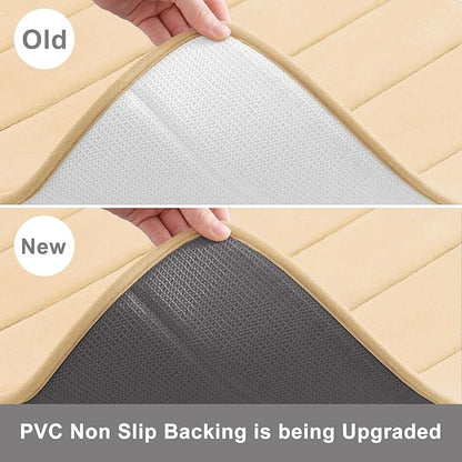 Buganda Memory Foam Bath Mat, 44" x 24", Ultra Soft and Non-Slip Bathroom Rugs, Water Absorbent and Machine Washable Bath Rug Runner for Bathroom, Shower, and Tub, Gold