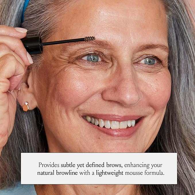 BOOM! by Cindy Joseph Boom Brow - Lightweight Shaping Eyebrow Mousse for Natural Brows - Subtle Definition & Volume Makeup for Women Over 50 - (Taupe)