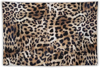 HZOHNAGO Leopard Print Tapestry Nature Wildlife Vintage Cheetah Fur Spot Animal Skin Wild Animals Spots Printed Wall Tapestry Painting Wall Hanging for Bedroom Living Room Dorm 90" W x 60" H