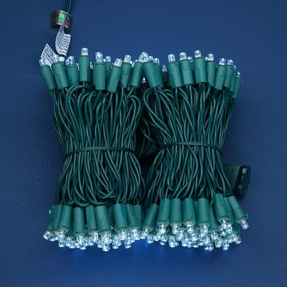 200 Count Cool White Wide Angle LED Christmas Lights, 66 ft Green Wire UL Certified Commercial Grade 5mm Holiday String Light Set (Cool White)