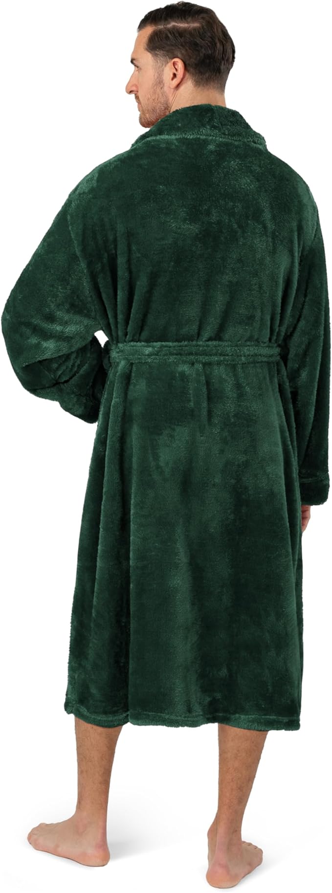 PAVILIA Mens Soft Robe, Plush Fluffy Fleece Bathrobe Men, Long Sherpa Shaggy Spa Robe