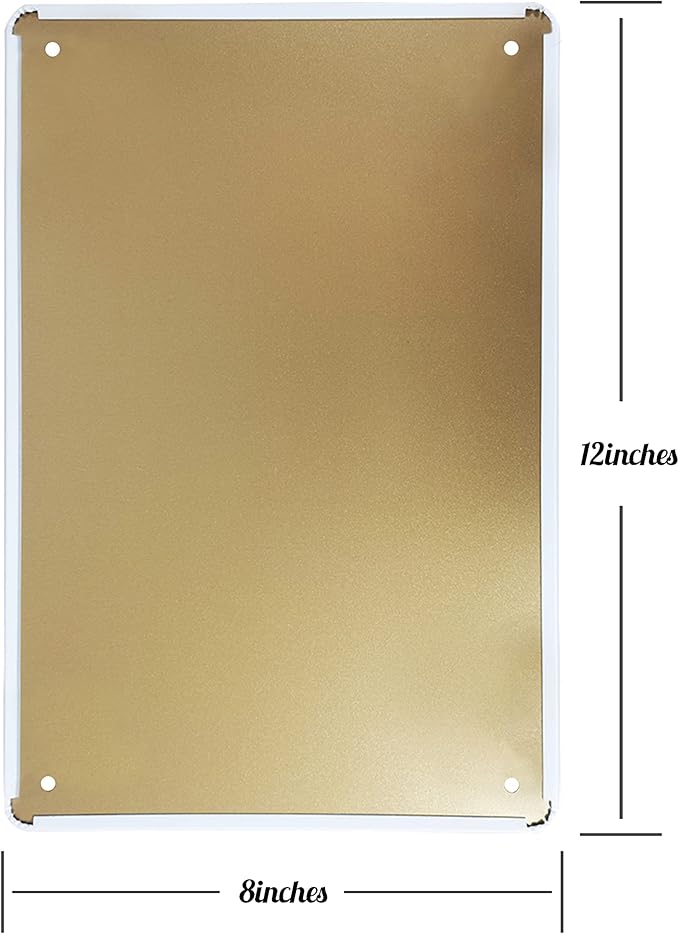 Vintage Tin Sign Retro Metal Funny No Trespassing Signs for Home Decor Stylish Wall Art Plaques Gift for Bathroom Kitchen and Gothic Wall Decor in Every Room 12x8 in