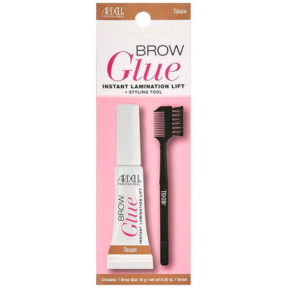 Ardell Brow Glue Taupe with Styling Brush ?€? Tinted Eyebrow Gel for Lamination Lift, All-Day Extreme Hold Brow Gel for Defined & Fluffy Brows, 0.35 oz