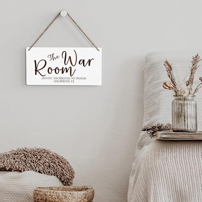 Rustic War Room Decor Christian Decor Bible Verse Wood Decor Sign Regalos Cristianos Para Mujer Scripture Printed Wood Sign Wall Art Religious Gifts Faith Based Gifts