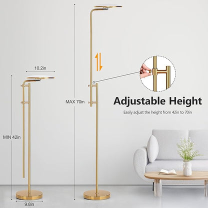 SUNMORY 32W/3000LM Floor Lamps, Super Bright LED Standing Lamp with Remote Control, Adjustable Tall Lamp with 350°Rotating Head, Modern Dimmable Torchiere Corner Lamp for Living Room, Bedroom, Office