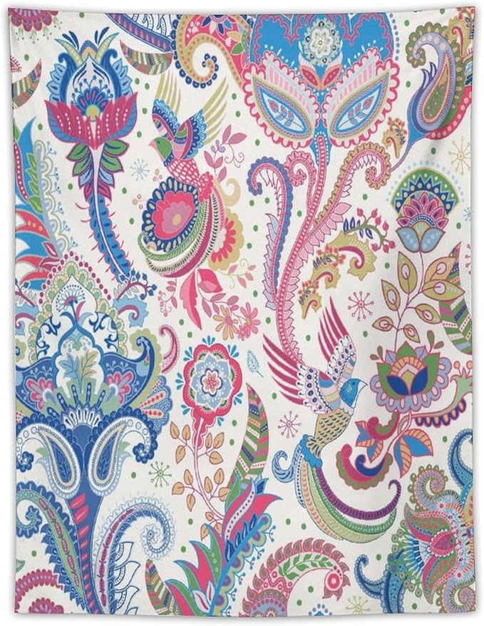 ICMOLYYENLO Boho Green Leaves Tapestry, Mid Century Abstract Tropical Palm Leaves Modern Minimalist Geometric Wall Hanging, Neutral Home Decor Art for Living Room Bedroom Dorm 60x80 Inch