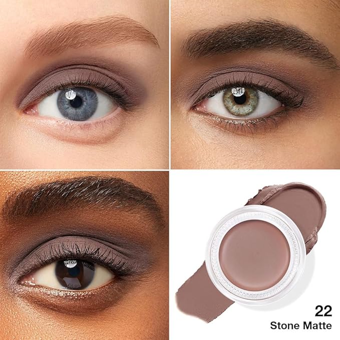 Single Cream Stone Matte Eyeshadow Palette Makeup, Natural Single Mini Instant Holographic Eyeshadow For Older Women, Sombras Crema Para Ojos, Talc, Paraben & Cruelty Free, 22