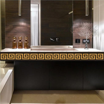 15 Pcs DIY Geometric Shape Acrylic Decorative Mirror Stickers Removable Adhesive Wall Mirror Décor for Living Room Home Background (Gold,3.15 * 7.87inches)