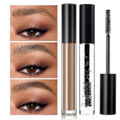 DAGEDA Clear Eyebrow Setting Gel, Brow Fix Gel, Waterproof And Sweat-Proof Eyebrow Repair Liquid Brows Styling Beauty Salon Home Use Makeup, 1.81oz (Clear and Light Brown)