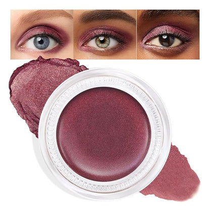 Cream Glitter Orchid Shimmer Metallic Eyeshadow Palette Makeup, Natural Single Mini Instant Holographic Eyeshadow For Older Women, Sombras Crema Para Ojos, Talc, Paraben & Cruelty Free, 26