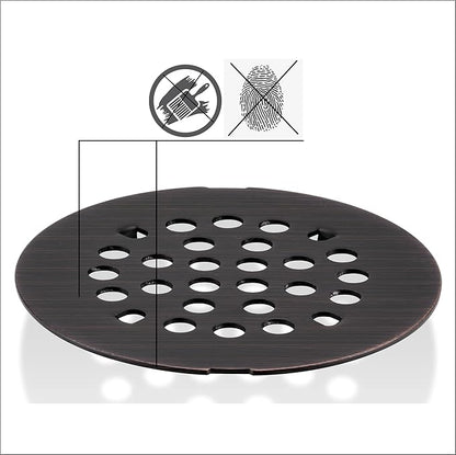rrajj 4-1/4 (4.25) Inch(108mm) Round Snap-in Shower Floor Drain Cover Replacement Cover (Oil Rubbed Bronze)