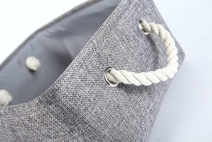 TcaFmac Organization and Storage Basket for Organizing - Large 4 Pack 16x12x8 inch Collapsible Storage Bins for Shelves, Fabric Storage Cubes for Closet Cloth Nursery Toy Books Gifts (Grey)