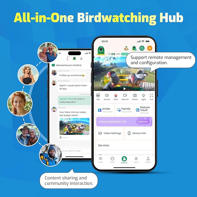 Smart Bird Feeder with Camera, Seamlessly Integrated Solar Panel Birdwatching Camera with SD Card, Lifetime Free AI Identify Bird Species&Auto Video Capture, House Warming Gifts with Greeting Card