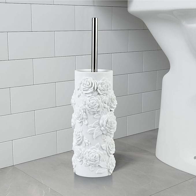 Toilet Brush and Holder Set for Bathroom, Stylish and Durable Cleaning Tool with Modern Design, Compact for Efficient Cleaning