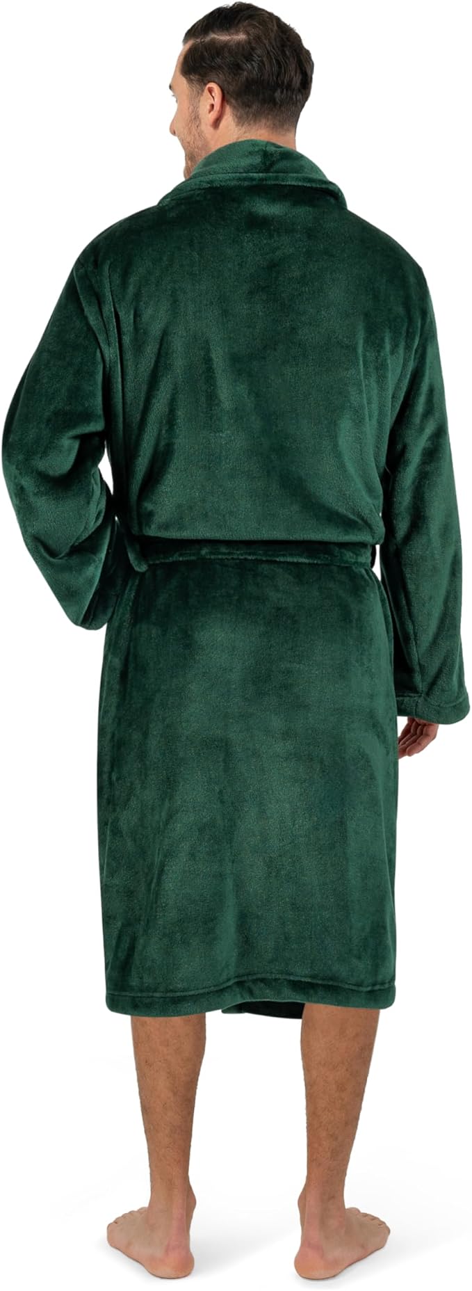 PAVILIA Mens Soft Robe Bathrobe for Men, Lightweight Fleece Male Robe Long Bath Shower Spa