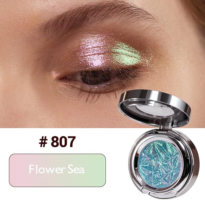 CHARMACY Duochrome Eyeshadow, Insane Shifters Chameleon Eyeshadow, Creates High-Impact, Metallic Eye Looks, 100% Vegan and Cruelty Free, 1.9g (#807)