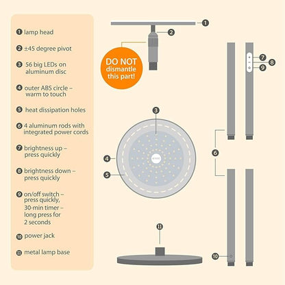 TROND Floor Lamp, 5000LM Super Bright Sky LED Modern Torchiere Standing Lamp, 3000K Warm White with 5-Level Dimmable, 71 in Tall Pole Light, 30-Minute Timer, Modular Rod, Wall Switch Compatible