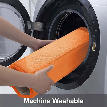 Buganda Memory Foam Bath Mat, 47" x 24", Ultra Soft and Non-Slip Bathroom Rugs, Water Absorbent and Machine Washable Bath Rug Runner for Bathroom, Shower, and Tub, Orange