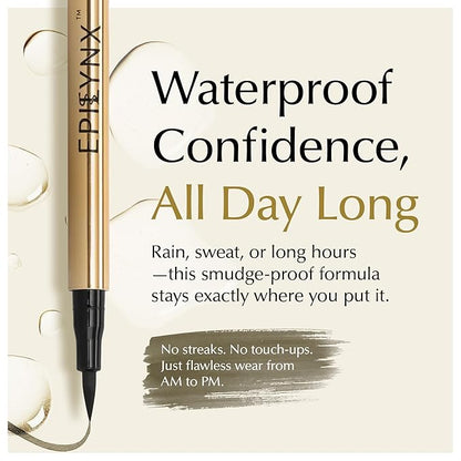 Waterproof Eyeliner - Smudge-Proof Liquid Eyeliner Pen with Precision Tip for Smooth, Long-Lasting Application - Vegan, Hypoallergenic & Gluten-Free Eye Liner - 2mL Brown