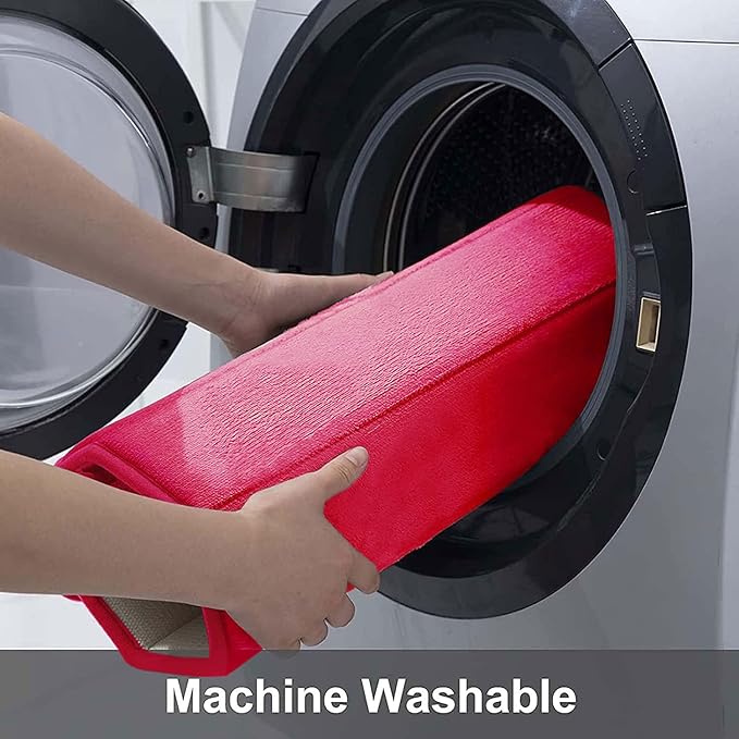 Buganda Memory Foam Bath Mat, 47" x 20", Ultra Soft and Non-Slip Bathroom Rugs, Water Absorbent and Machine Washable Bath Rug Runner for Bathroom, Shower, and Tub, Deep Pink