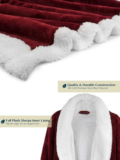 PAVILIA Mens Soft Robe | Warm Fleece Robes for Men, Soft Spa Bathrobe with Shawl Collar and Pockets