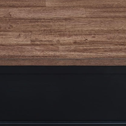 Signature Design by Ashley Wildenauer Farmhouse 2-Drawer Lift-Top Coffee Table with 2 Storage Bins Under Top and Casters, Light Brown & Black