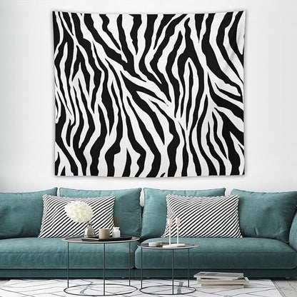 HZOHNAGO Zebra Print Tapestry Nature Wild Animals Black and White Stripe Printed Wall Tapestry Painting Wall Hanging for Bedroom Living Room Dorm 60" W x 50" H
