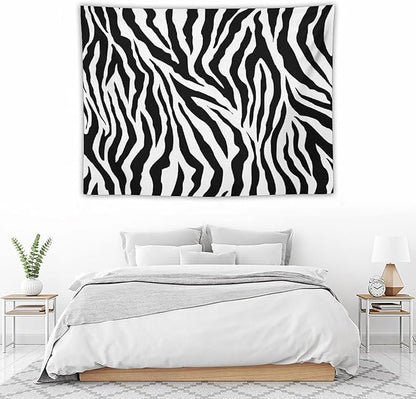 HZOHNAGO Zebra Print Tapestry Nature Wild Animals Black and White Stripe Printed Wall Tapestry Painting Wall Hanging for Bedroom Living Room Dorm 40" W x 30" H