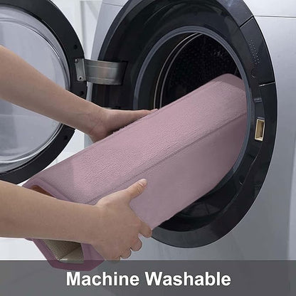 Buganda Memory Foam Bath Mat, 44" x 24", Ultra Soft and Non-Slip Bathroom Rugs, Water Absorbent and Machine Washable Bath Rug Runner for Bathroom, Shower, and Tub, Mauve