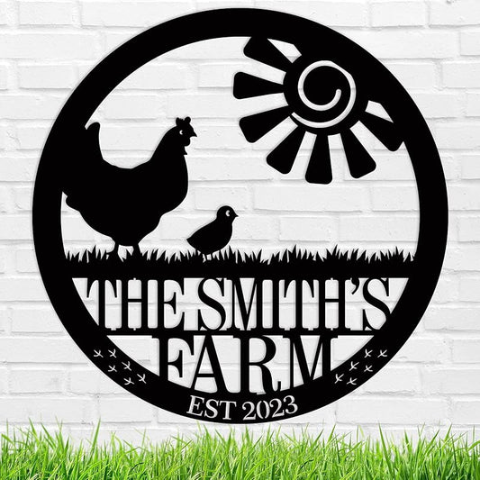 Personalized Chicken Farm Sign, Custom Chicken Coop Signs