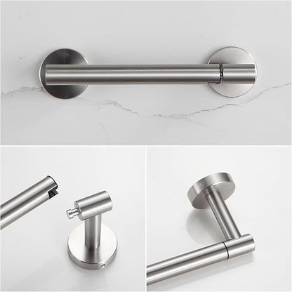 BVL Toilet Paper Holder Brushed Nickel Wall Mount Stainless Steel 304 Large Mega Roll