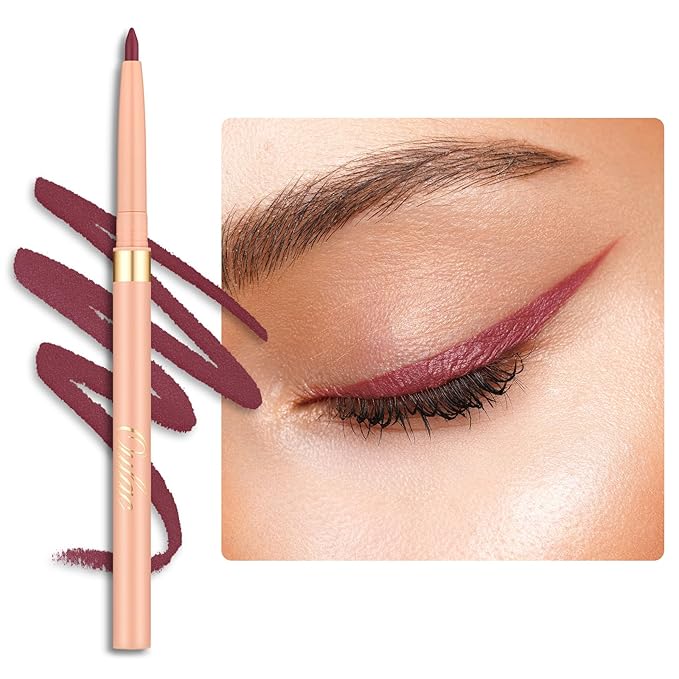 Oulac Rose Retractable Eyeliner Pencil 2in1 Waterproof Makeup Pen for Eye Liner and Lip Liners, Smooth and Creamy, Long Lasting Matte Finish, Vegan & Cruelty-Free, 05 Dried Rose