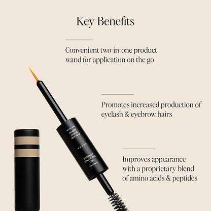 DIME Beauty Boost Duo, Travel-Sized Eyelash Boost Serum and Eyebrow Enhancing Gel Combo, Lash and Eyebrow Growth Serum, 3 ml of Each