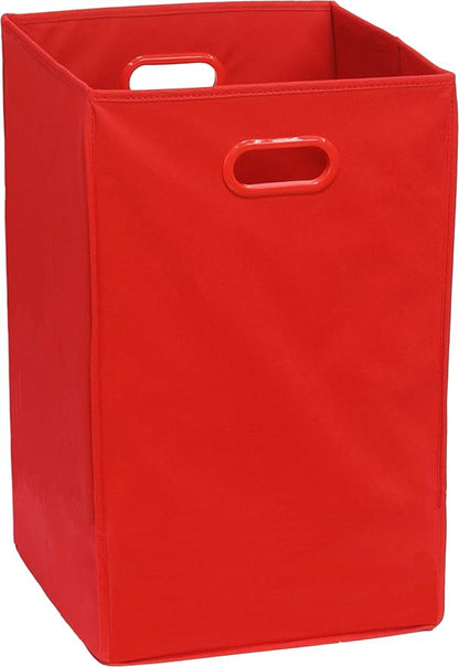 Simple Houseware Foldable Closet Laundry Hamper Basket, Red