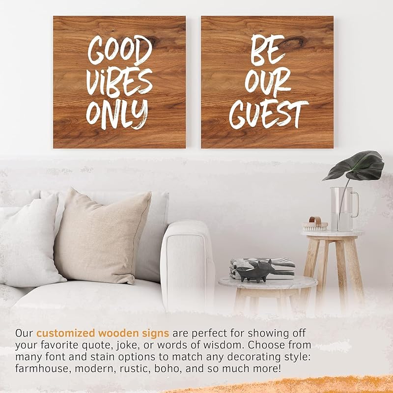 Custom Wood Signs Personalized | Farmhouse Decor | Personalized Signs | Personalized Rustic Wood Signs | Father's Day Gift | Custom Sign | Ready to Hang! (7.25x12 Inches)