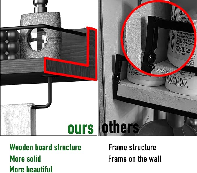 22.5 inches Bathroom Shelves Over Toilet for Wall, Floating Shelves with Storage Basket Paper Holer for Kitchen Living Room, Bedroom & Classroom, Set of 3 (White and Grey)