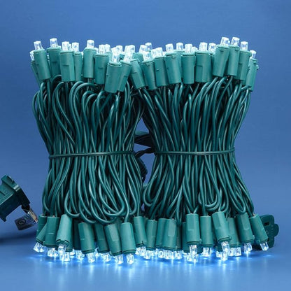 200 Count Cool White Wide Angle LED Christmas Lights, 66 ft Green Wire UL Certified Commercial Grade 5mm Holiday String Light Set (Cool White)