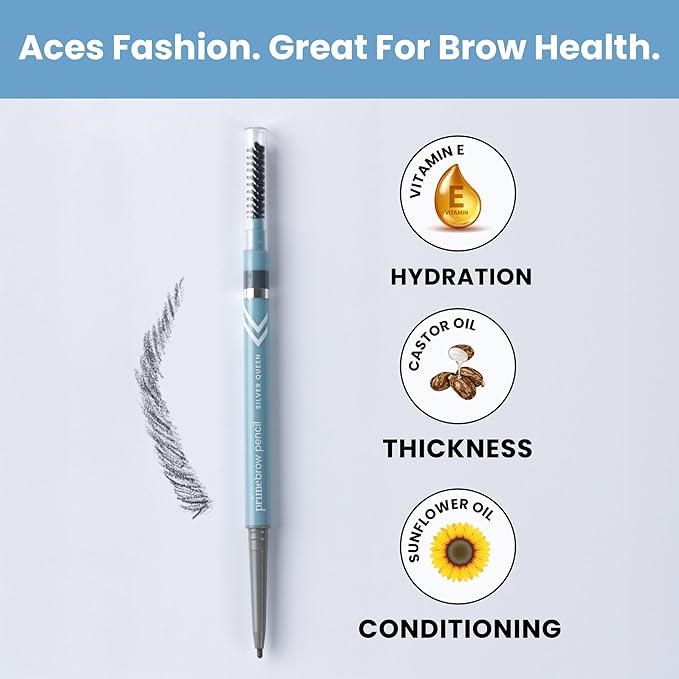 PrimeBrow Pencil for Mature Women ?€? Ultra-Precise Tip for Natural, Hair-Like Strokes ?€? Smudge-Proof & Long-Lasting Wear ?€? Great for Thinning, Sparse, or Graying Brows (Taupe)
