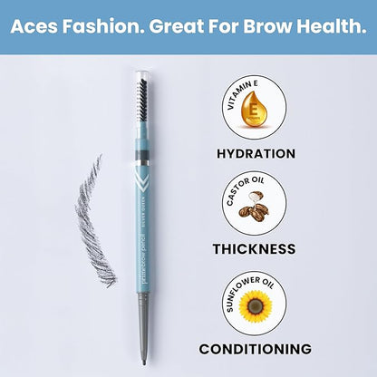 PrimeBrow Pencil for Mature Women ?€? Ultra-Precise Tip for Natural, Hair-Like Strokes ?€? Smudge-Proof & Long-Lasting Wear ?€? Great for Thinning, Sparse, or Graying Brows (Taupe)