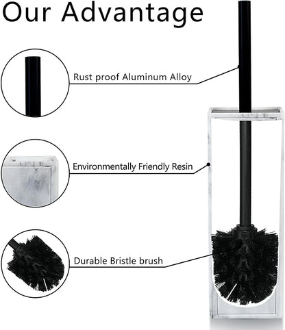 Toilet Brush and Holder Set for Bathroom, Stylish and Durable Cleaning Tool with Modern Design, Compact for Efficient Cleaning
