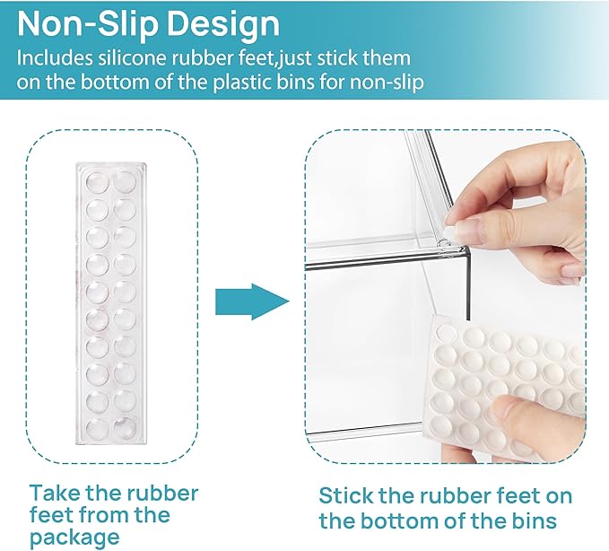 Vtopmart 10 Pack Clear Small Stackable Storage Drawers,Acrylic Bathroom Makeup Organizer,Plastic Storage Bins For Vanity, Undersink, Kitchen Cabinets, Pantry, Home Organization