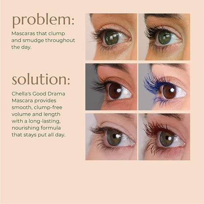 Chella Good Drama Vegan Mascara, 0.33 Fl. Oz (Blue)