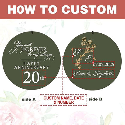 ASTARIN 20th Tree of Life Wind Chimes, Personalized Wind Chimes for Cople Women Men, Couple Gifts for Keepsake, Deep Tone Windchime Romantic Gift