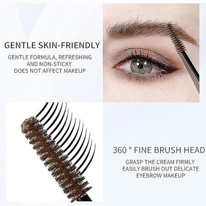 DAGEDA Clear Eyebrow Setting Gel, Brow Fix Gel, Waterproof And Sweat-Proof Eyebrow Repair Liquid Brows Styling Beauty Salon Home Use Makeup, 1.81oz (Clear and Dark Brown)