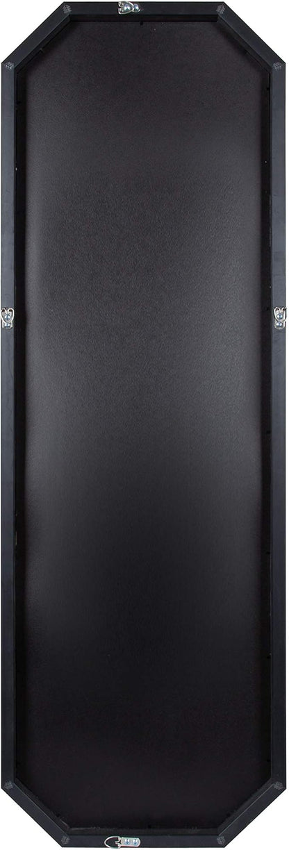 Kate and Laurel Rhodes Modern Full Length Framed Octagon Wall Mirror, 16 x 48, Gold, Decorative Glam Geometric Wall Accent