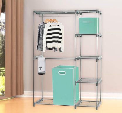 Simple Houseware Foldable Closet Laundry Hamper Basket, Turquoise