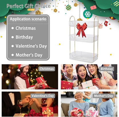 Bathroom Counter Organizer Countertop Storage, Cosmetics Skincare Shelf, Makeup Organizer Perfume for Dresser Vanity Tray, Spice Rack for Kitchen(3 Tier-Clear)