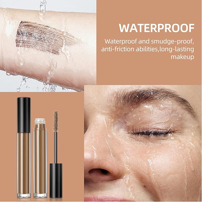 DAGEDA Clear Eyebrow Setting Gel, Brow Fix Gel, Waterproof And Sweat-Proof Eyebrow Repair Liquid Brows Styling Beauty Salon Home Use Makeup, 1.81oz (Clear and Light Brown)